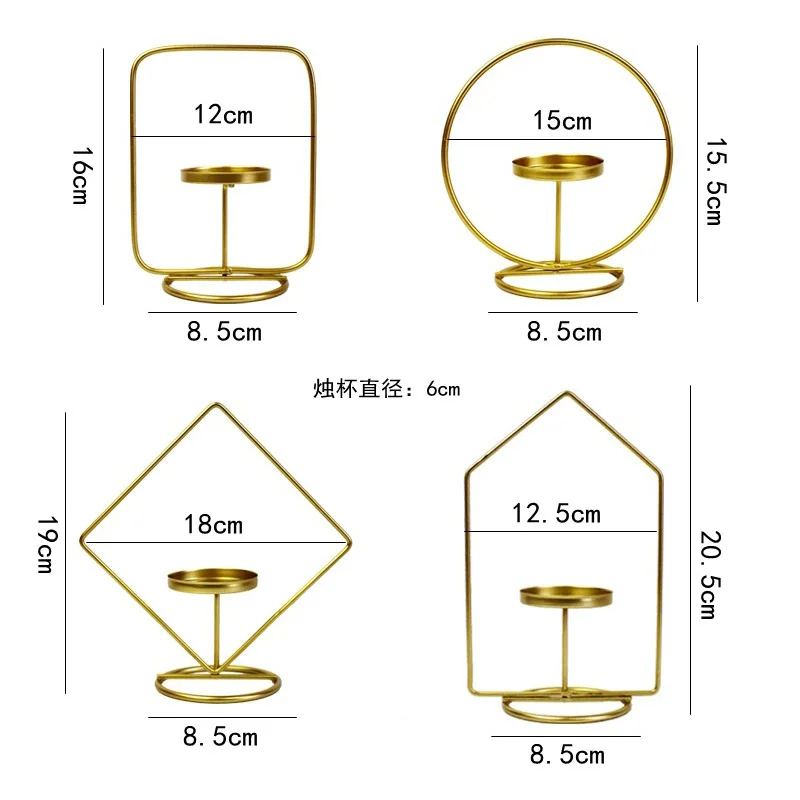 

Nordic Light Luxury Gold Bird Cage Wrought Iron Candle Holder Wind Lamp Decoration Candlestick Home Candle Holder Accessories