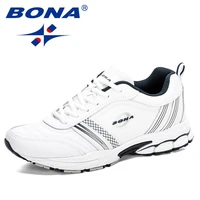 bona 2020 new designers sports shoes action leather running shoes men athletic shoes jogging trainers man walking footwear comfy