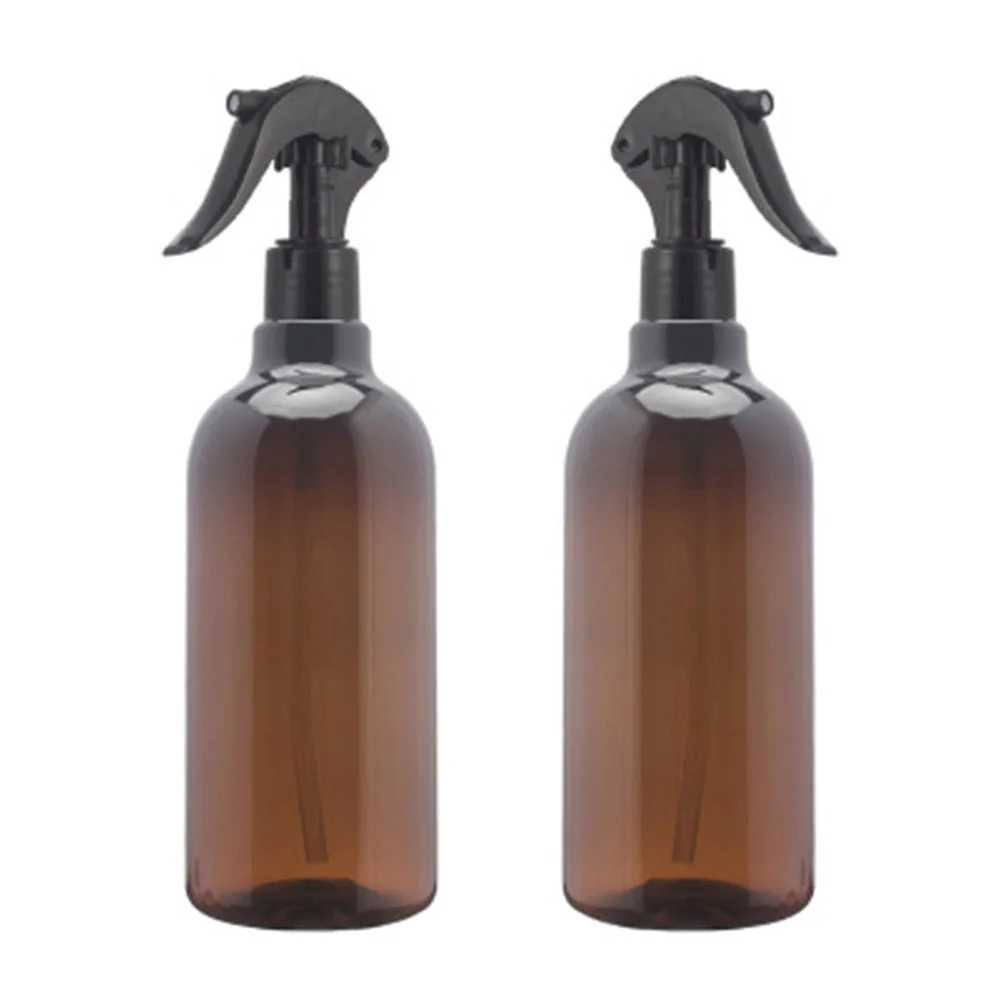 

2PCS 500ML Refillable Bottles Amber PET Spray Empty Bottles Trigger Sprayer Essential Oils Aromatherapy Perfume Traveling Bottle