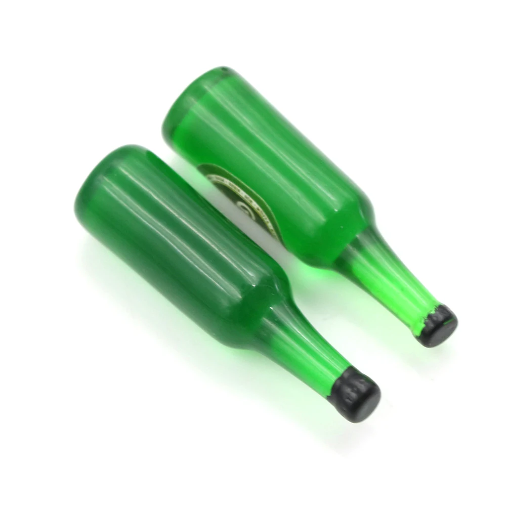 1:12 Scale 2 шт./лот бутылка для пива вина напитков кукольный домик Миниатюрная