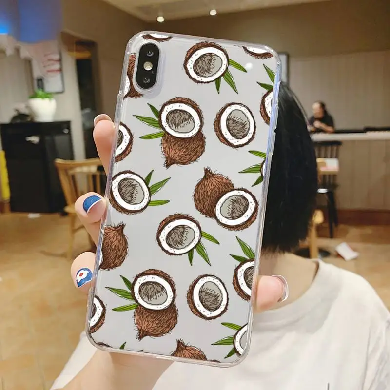 

Summer Fruit Watermelon Lemon peach Phone Case Transparent soft For iphone 5 5s 5c se 6 6s 7 8 11 12 plus mini x xs xr pro max