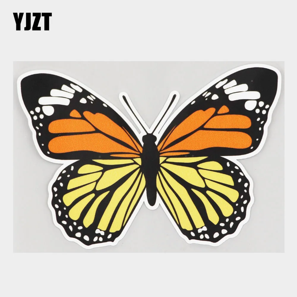 

Наклейка на машину YJZT, 14,8 см × 9,2 см, Симпатичные бабочки, летающие весной, ПВХ, 11C-0791