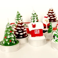 christmas candle set old man tree snowman carnival dining romantic birthday candle light dinner christmas small candle light