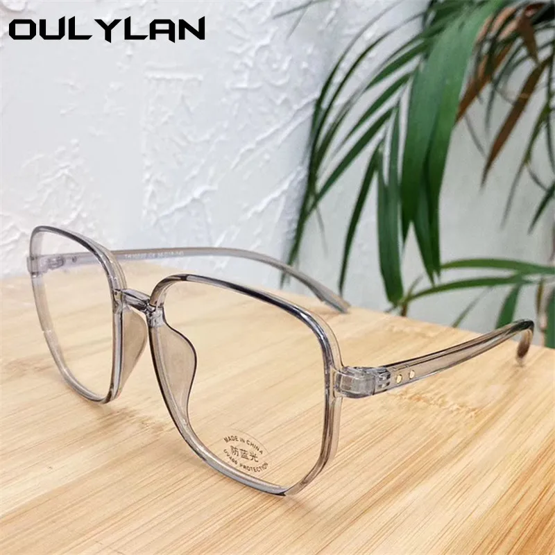 Oulylan анти-синий светильник оправа для очков оверсайз Женская трендовая