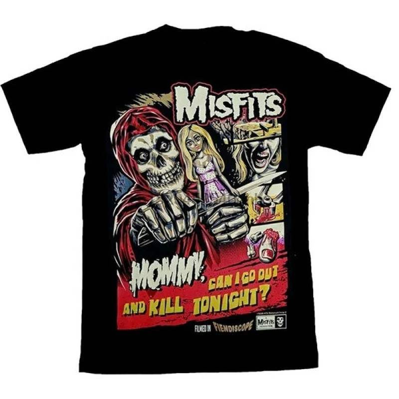 Мужская модная хлопковая Футболка Misfits Fiendiscope Kill с коротким рукавом забавная