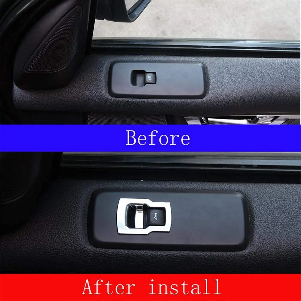 

For Land Rover Discovery 4 2009-2016, For Range Rover Sport 2009-2013, Window Lift Switch Button Cover Trim Silver ABS