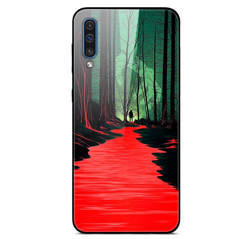 055 Чехол из закаленного стекла для samsung A50, чехол для samsung Galaxy A50 A505F A505 A 50, Fundas Coque - Цвет: 055