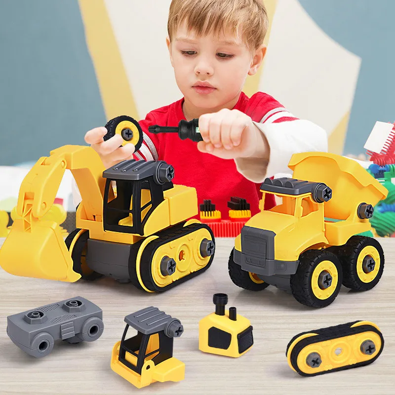 

Nut Disassembly Loading Unloading Engineering Truck Excavator Bulldozer Child Screw Boy Creative Tool Education Toy Car Model
