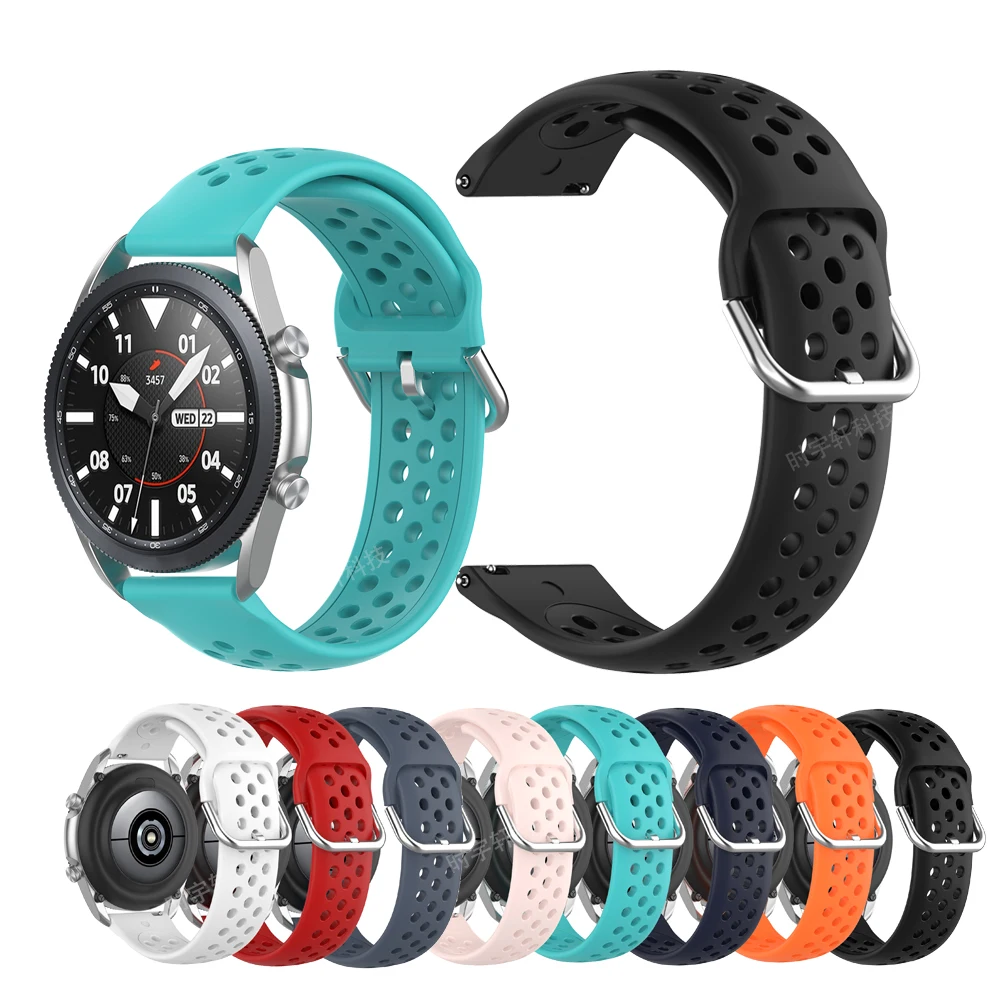 

Strap For Samsung For Galaxy Watch 3 41/45mm Wristband Sport Replacement Band For Galaxy watch 42mm 46mm Active 2/3 Correa black