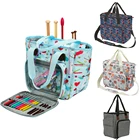 Практичная сумка из ткани Оксфорд для вязания и шитья, Многофункциональный прочный органайзер для вязания крючком, сумка для хранения игл