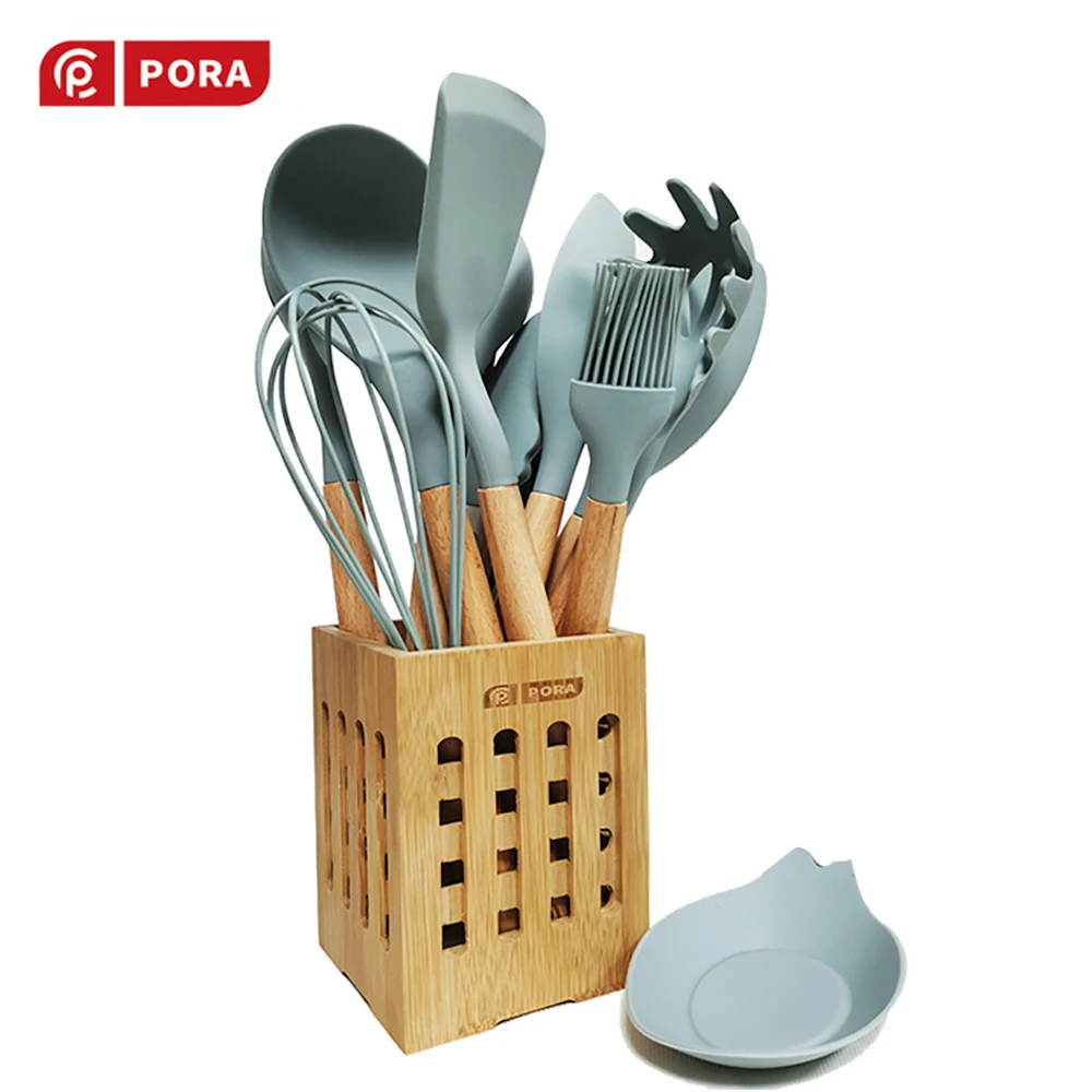 Силиконовый кухонный набор кухонная утварь 9/12 шт антипригарный шпатель +набор