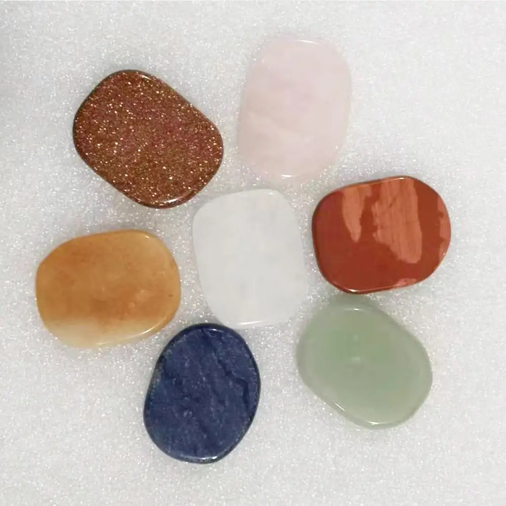 

7 шт./упак. натуральные энергетические Беспокоиться Камень с украшением в виде кристаллов ладони драгоценных камней массаж Красота Спа Уход...