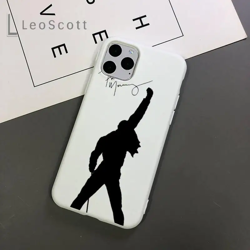 

Rock singer Freddie Mercury Queen Phone Case Candy Color for iPhone 11 12 mini pro XS MAX 8 7 6 6S Plus X 5S SE 2020 XR
