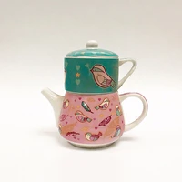 creative idyllic ceramics one cup pot two cups pot mother pot flower pot tea pot coffee pot cup folding pot restaurant