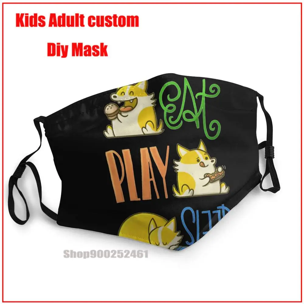 

Маска для лица «сделай сам» на день корги, модная маска для лица, многоразовая маска для лица, детская маска для рта с дизайном, забавная маск...