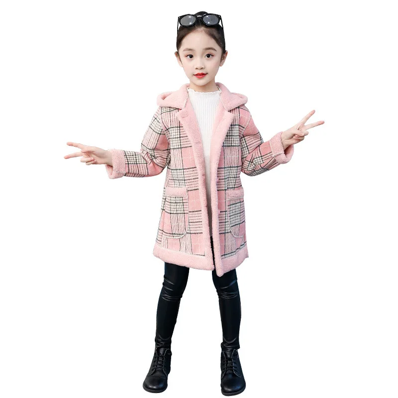 

Long Fur Jackets Kids Outerwear Designer Windbreaker Vetement Hiver Fille Princess Children's Clothes Teens Girl Winter Coat