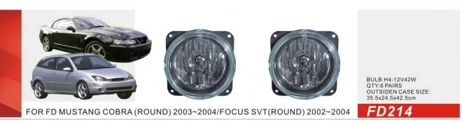 

Qirun fog lamp assembly lights+covers+wires+switch for Ford Escape Mustang Cobra (ROUND) 2003~2004 /FOCUS SVT (ROUND) 2002-2004