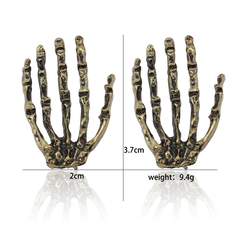 

Fashion Creative Earrings Gothic Punk Hip Hop Style Skull Earrings Retro Color Earrings Lady Charm Birthday Halloween Gift