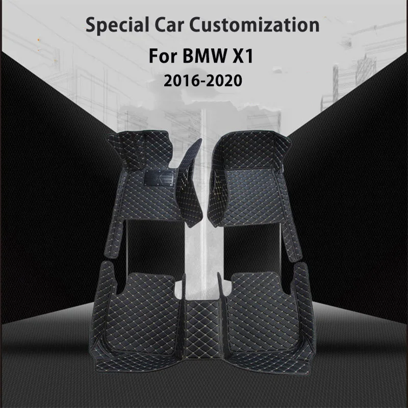 

Автомобильный напольный коврик для BMW X1 2020 2019 2018 2017 2016, пользовательский автомобильный интерьер, легкая установка, Водонепроницаемые кожаные защитные чехлы, коврики