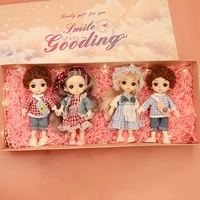 16cm dolls 13 movable jointed girl boy toys with gift box fashion cute make up toy bjd beauty doll for birthday gifts set