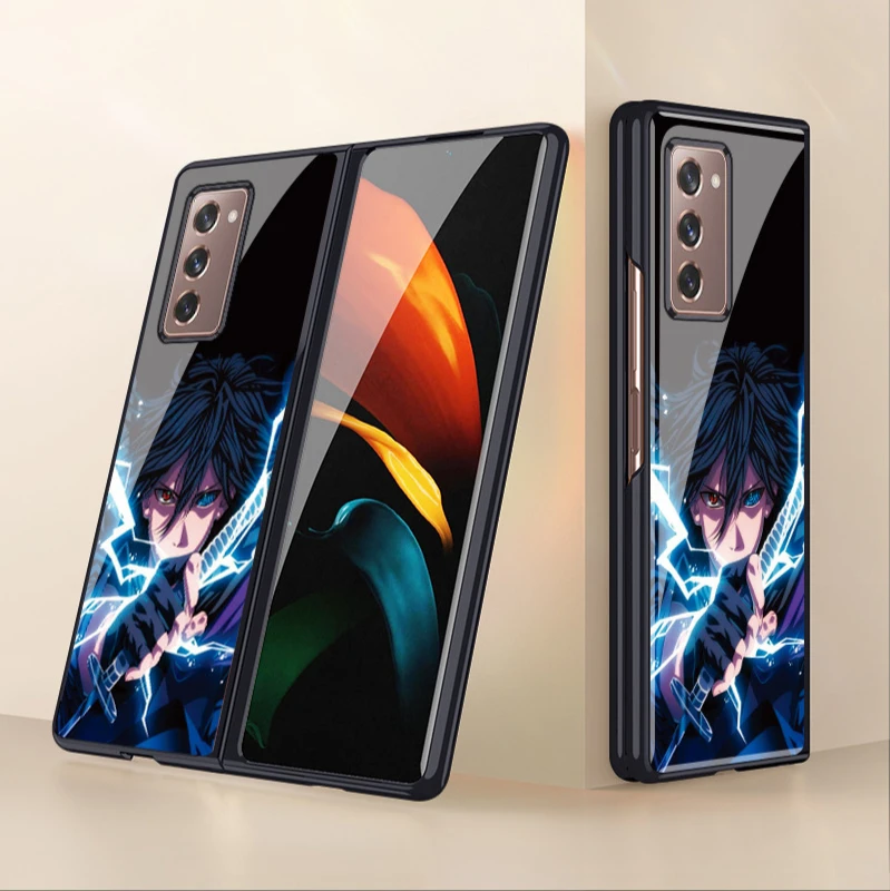 

For Samsung zfold2 mobile phone case w2021 glass plating W21 protective case sm-f9160 folding animation creative man