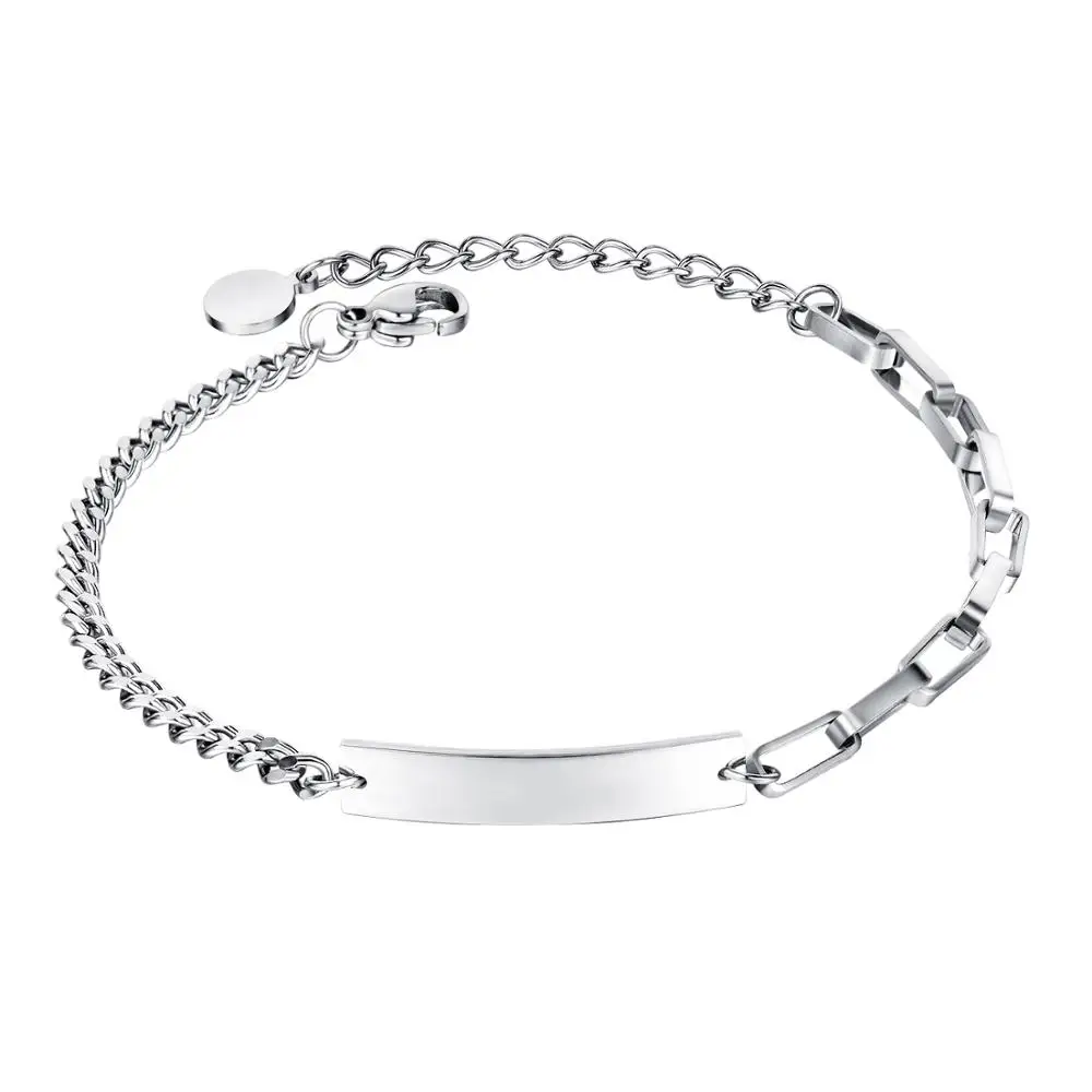 

316L Stainless Steel Bracelet Square Bar Rod Charm Bangle Gold Silver Color Chain Adjustable Length Friendship Bracelet
