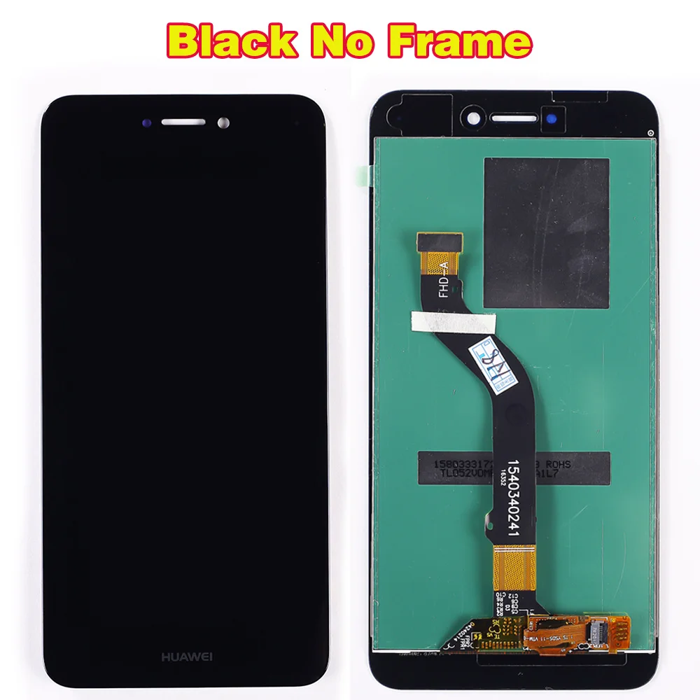 Huawei Honor 8 lite ЖК-дисплей PRA-TL10 PRA LX1 LX3 сенсорный экран 5,2 дюймов дигитайзер сборка рамка с бесплатными инструментами стеклянная пленка - Цвет: Black Without Frame
