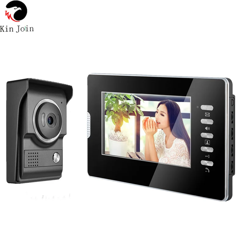 New 4 Wired Villa Video Door Phone 7Inch TFT LCD Acrylic Screen Night Vision Color Camera Home Security Intercom System