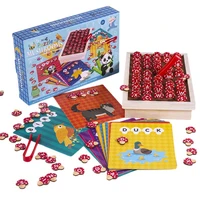 kids language toys english alphabet spelling reading card mushroom picking matching games early learning educational