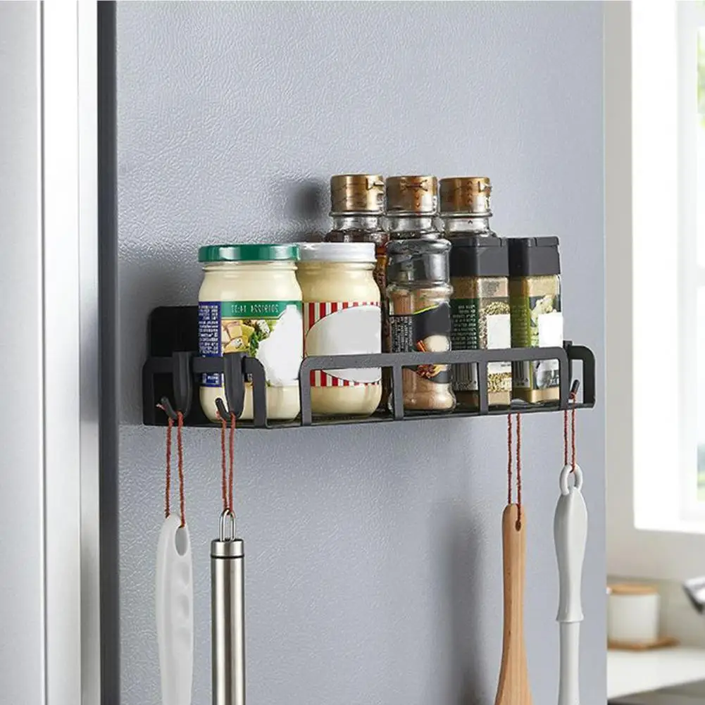 

Магнитная полка для хранения, свободная перфорированная кованая железная полка с сильной нагрузкой, полка для специй, товары для дома