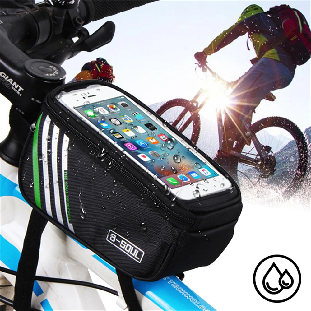 

Велосипедная сумка для телефона, велосипедная Рама, передняя Верхняя велосипедная Сумка-труба, 5,7 дюйма, водонепроницаемый защитный чехол д...