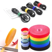5 meterroll 15 mm colored velcro self adhesive fastener tape reusable strong hooks loops cable tie magic tape diy accessories
