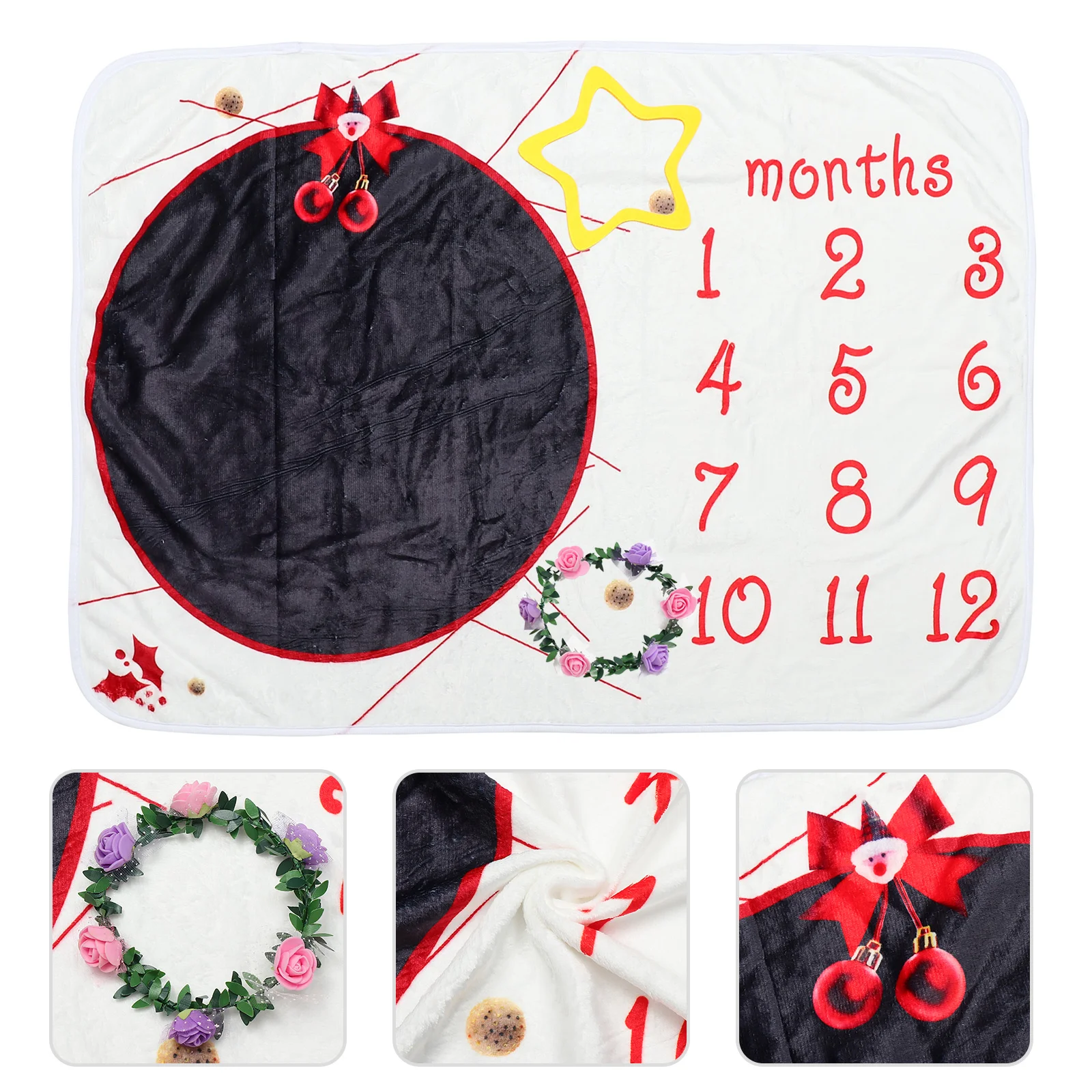 

Baby Milestone Blanket Infant Photography Background Blanket for Baby Girls Boys