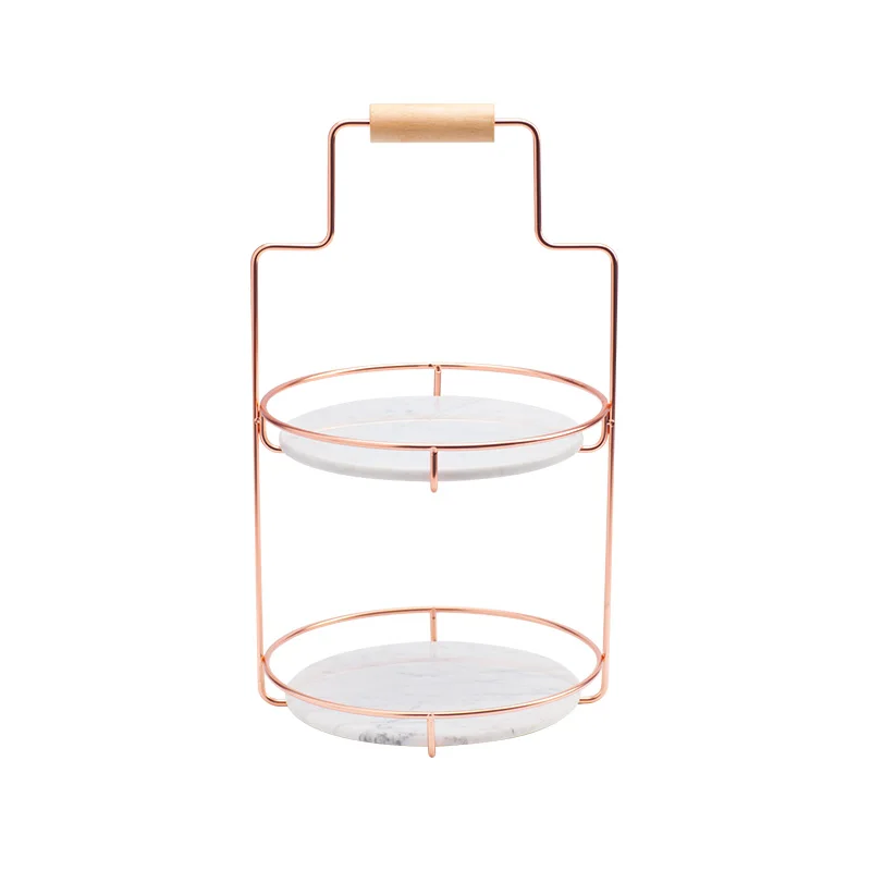 Мраморный Органайзер из натурального камня двойная полка поднос для закусок