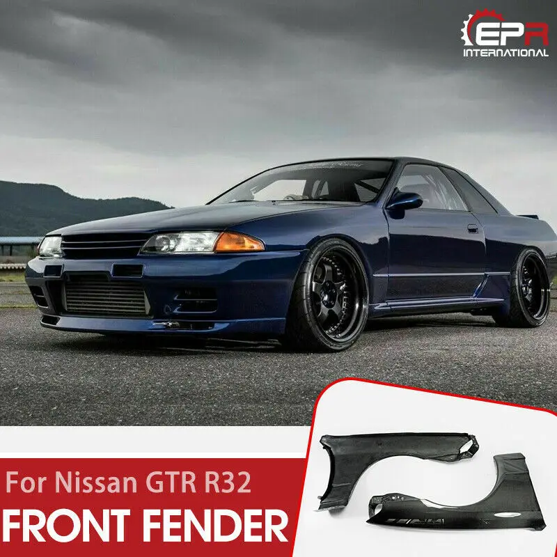 Для Nissan Skyline R32 GTR OE стиль углеродное волокно глянцевая отделка переднее крыло