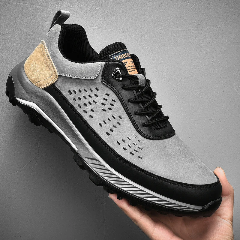 

Men Leather Casual Shoes Comfortable Mens Shoes 2021 High Quality Genuine Leather Outdoor Walking Casual Loafers Male Sneakers