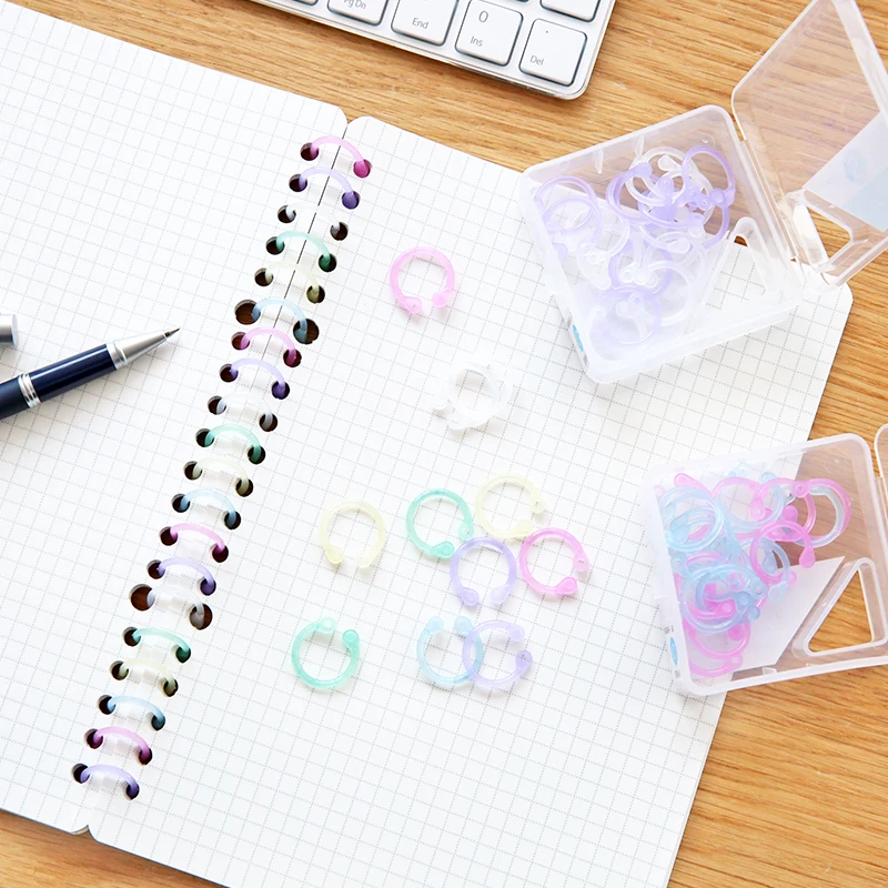 Yoofun shanggu Plastic Multi-Function Circle Ring DIY Albums Loose-Leaf Colorful Book Binder Hoops Office Binding Supplies | Канцтовары