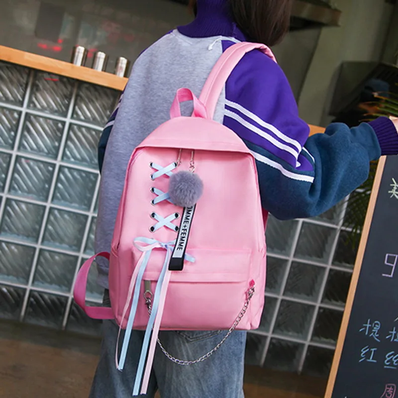 5 шт./компл. модный рюкзак для девочек Школьный рюкзак Mochila Feminina рюкзак, школьные рюкзаки для девочек-подростков, рюкзак для школы, комплект