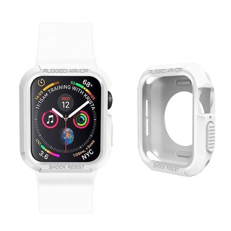 Прочный армированный резиновый чехол для Apple Watch 4, 3, 2, 1, 40 мм, 44 мм, защитный термополиуретановый защитный чехол для Iwatch 42 мм