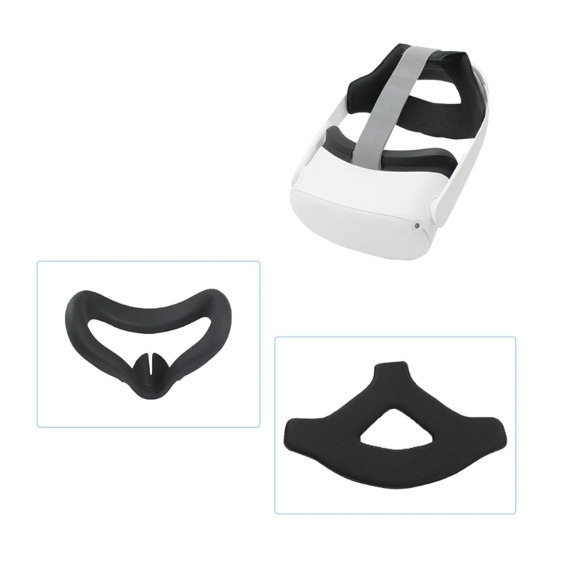 

VR Headset Head Cushion Pad Headband Strap +Replacement Eye Mask Pad Cover For Oculus Quest 2 VR Accessories