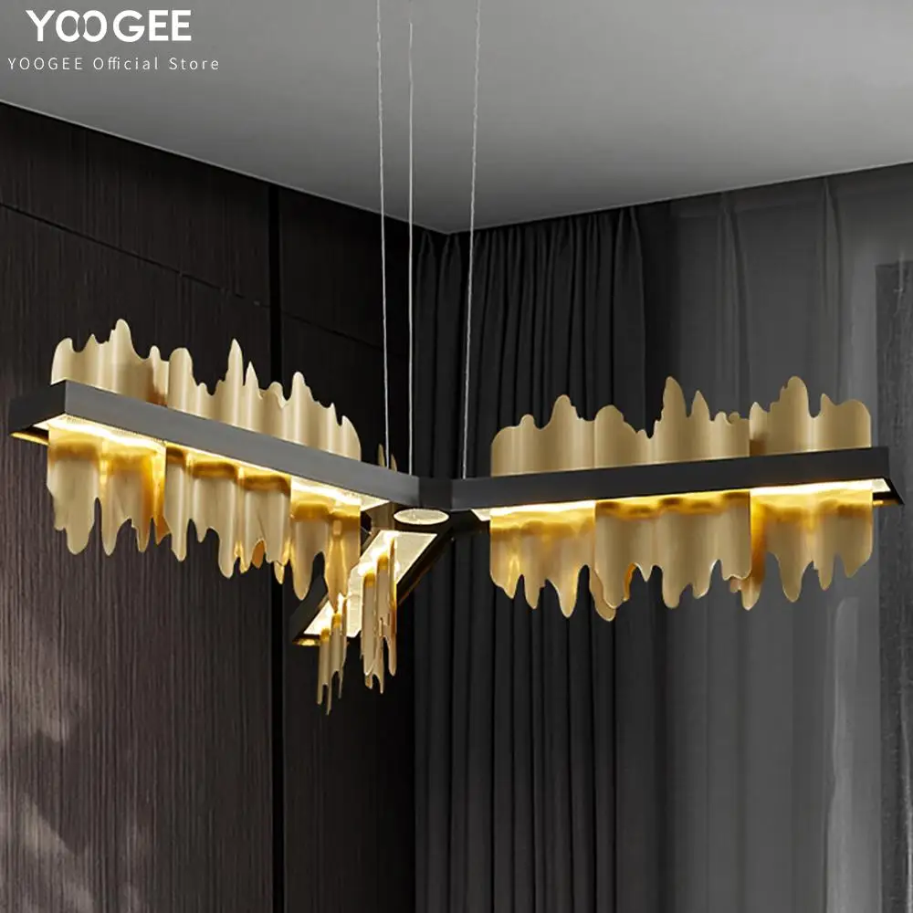 YOOGEE Современные Люстры дизайнерские Позолоченные ювелирные изделия люстра