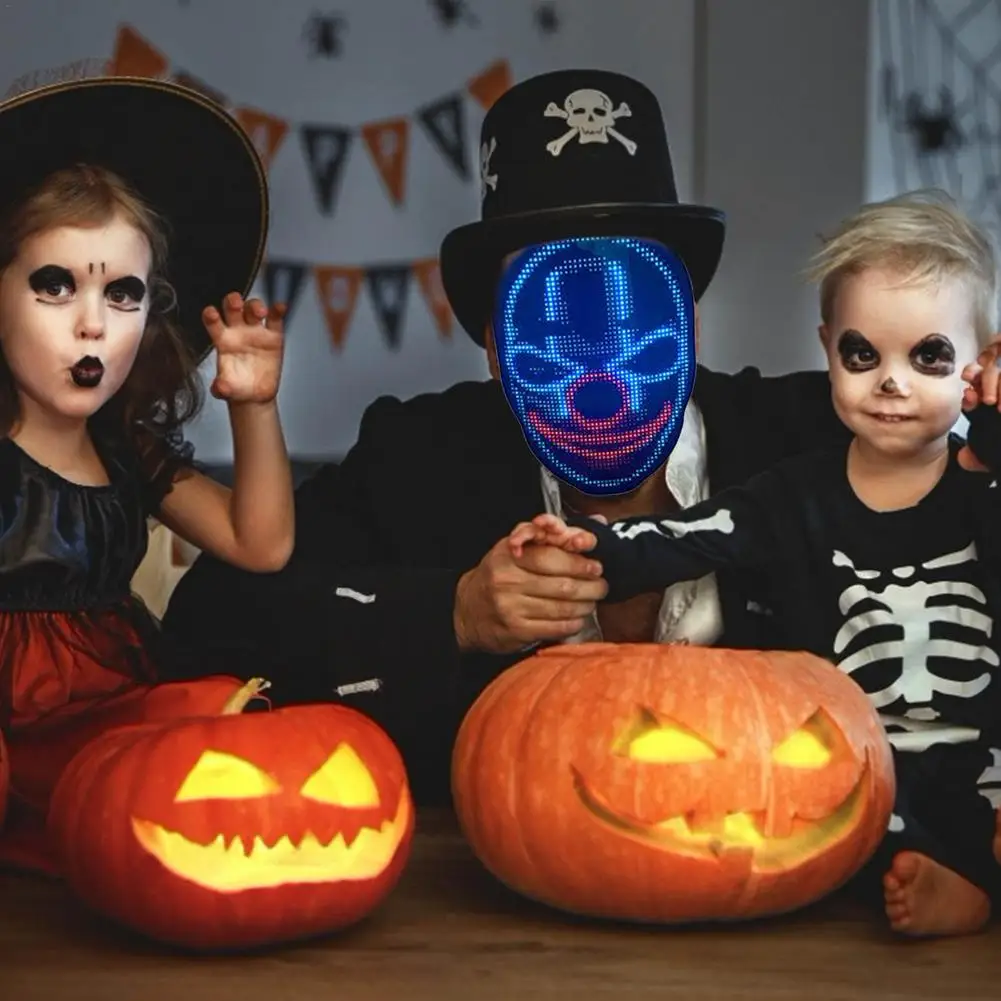 RGB-маска для лица светодиодный маска светящаяся фотолампа модное платье реквизит