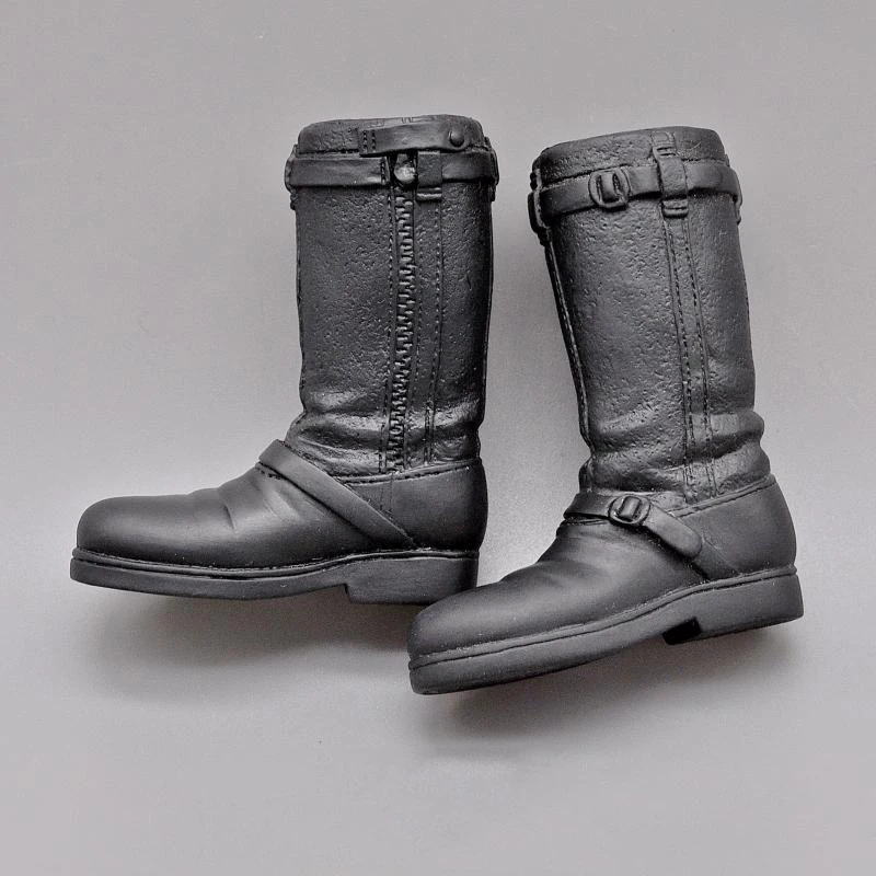 

Hot Sales Scale 1/6 World War II Black Boots Long Tall Shoes Of German Air Force Paratrooper Officer For 12 Inch Doll Action