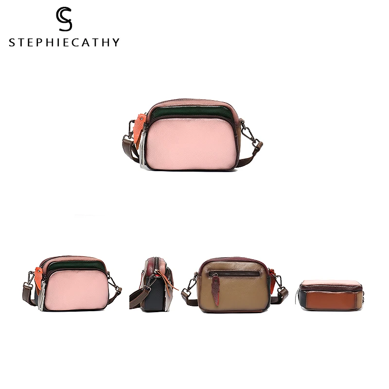 SC женские ретро сумки-почтальонки из натуральной кожи Роскошные случайные цвета