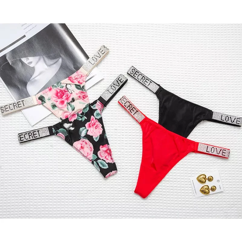 

Sexy T Back Women Hollow Out Underwear Nylon Stretchy Panties Fitness Gym Seamless Thongs Letter Low Rise Fashion Female
