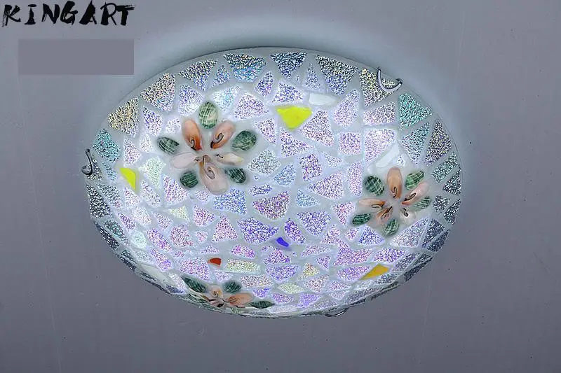 Светодиодный потолочный светильник Tiffany современный Круглый светодиодный для