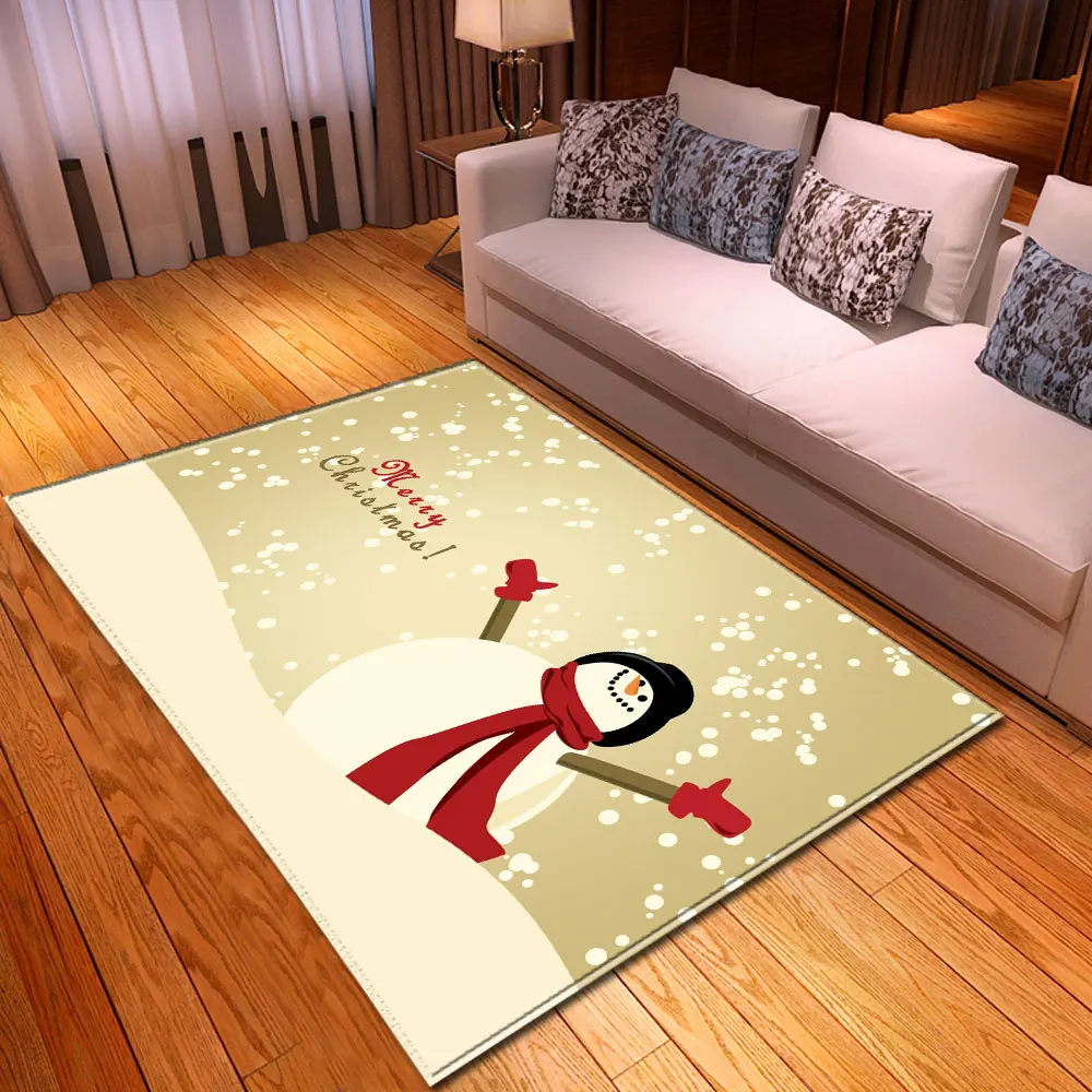 Веселые рождественские ковры коврики для гостиной Рождественский коврик с