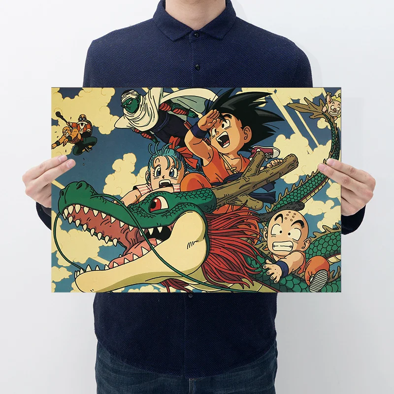 H01 51.5x36cm 1 шт. 51,5x36 см Dragon Ball Постер Мультфильма фильма крафт Бумага ретро постер на стену Стикеры декоративная роспись украшение дома - Цвет: H01 51.5x36cm