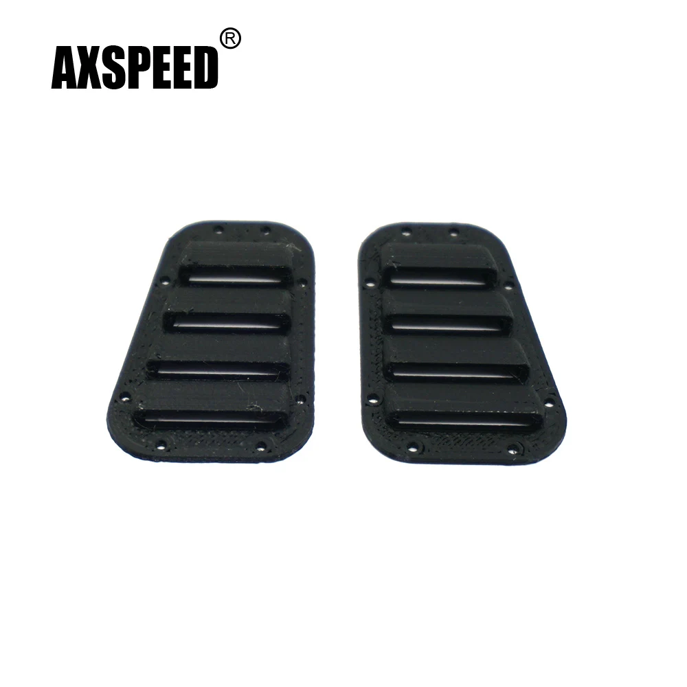 AXSPEED-cubierta de rejilla de admisión de aire de plástico negro, piezas de decoración de carrocería de coche, para Traxxas TRX-4 TRX4 1/10 RC Crawler, 2 uds.