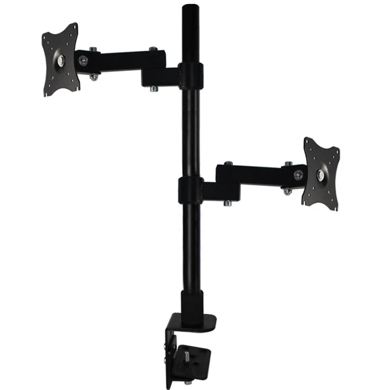 

HILLPORT Dual Monitor Riser Desktop Stand Holder 14"-27" Clamp Grommet Hole Base Mount Foldable Soporte PC Articulated Arm XD06